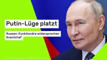 Putin-Lüge platzt: Russen-Funktionäre widersprechen Kremlchef