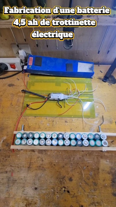 Fabrication d'une batterie lithium de trottinette électrique en 4,5 ah