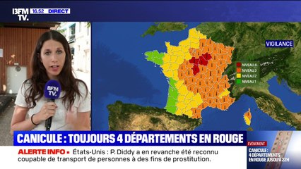 Canicule: 4 départements toujours en vigilance rouge