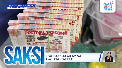 94 arestado sa pagsalakay sa umano'y ilegal na raffle | Saksi
