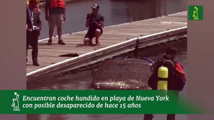 Encuentran coche hundido en playa de Nueva York con posible desaparecido de hace 15 años