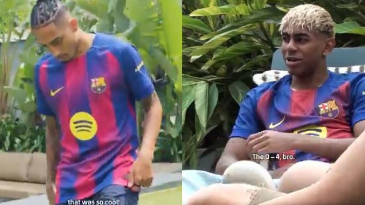 La charla de los jugadores del Barça hablando de los partidos contra el Madrid