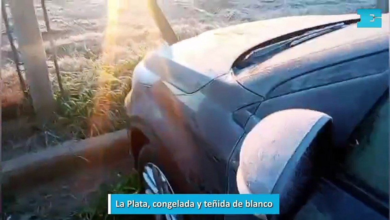 La Plata, congelada y teñida de blanco