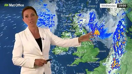 Met Office Wednesday Evening Weather Forecast 02/07/25