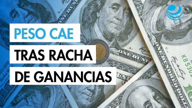 Peso mexicano pierde terreno contra el dólar tras siete jornadas consecutivas de avances