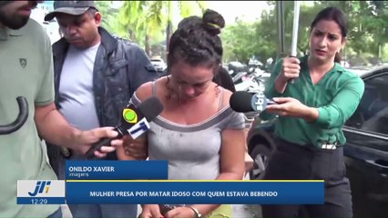 Mulher presa por matar idoso com quem estava bebendo