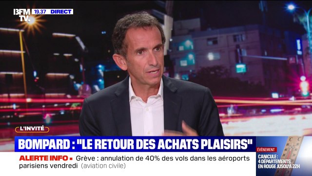 Pouvoir d'achat: Il y a un retour aux achats plaisir (...), mais un tiers des Français continue à se priver , explique Alexandre Bompard, PDG de Carrefour et président de la Fédération du commerce et de la distribution