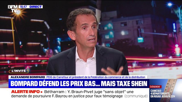 Colis chinois: Shein, Temu... Ils ne respectent rien , déclare Alexandre Bompard, PDG de Carrefour et président de la Fédération du commerce et de la distribution