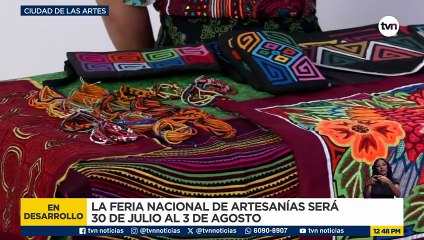 Feria Nacional de Artesanías se celebrará del 30 de julio al 3 de agosto en Atlapa