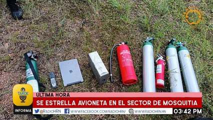 Se estrella avioneta en el sector de la mosquitia