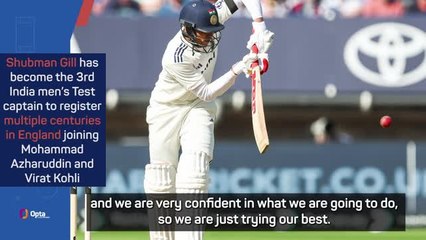 Jaiswal impressed with Gill's clarity of mind after another century