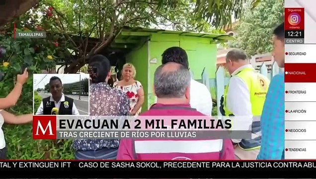 Crecida de ríos en Tampico, Tamaulipas por tormenta 'Barry' fuerza evacuación de 2 mil familias