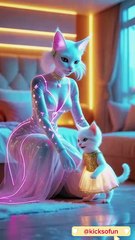 Cat and her kitten baby ai story #aicat #aikitten #catsadstory