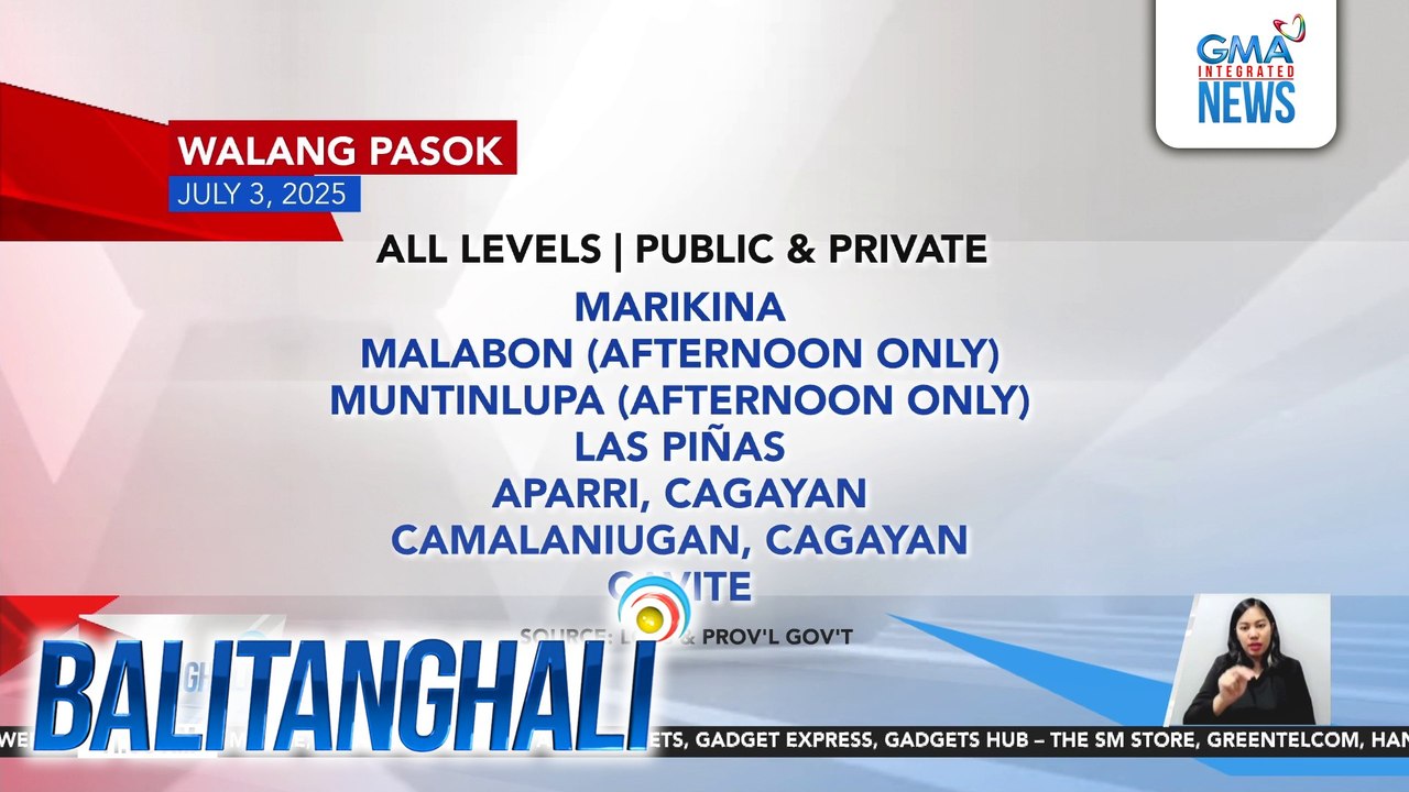 Walang pasok (July 3, 2025) | Balitanghali