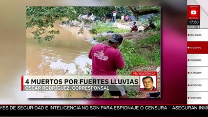 En Oaxaca, al menos cuatro muertos y dos desaparecidos  al caer en arroyos