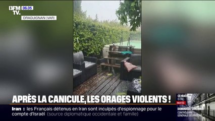 Dans le Var, la canicule a laissé place à de violents orages