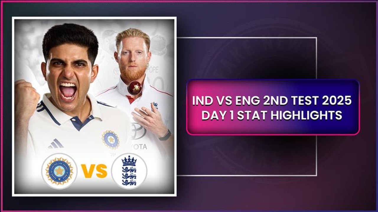 IND vs ENG 2nd Test 2025 Day 1 Stat Highlights: Shubman Gill's Century Helps Visitors Score 310/5