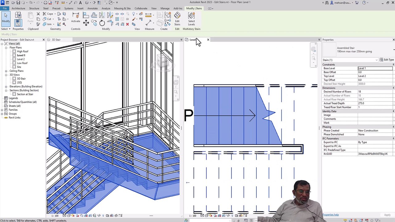 Editing Staires in Revit - 02 (Circulation Objects)
