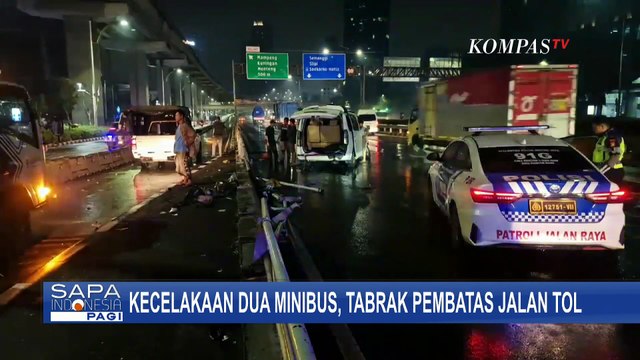 2 Mobil Senggolan Hingga Salah Satu Tabrak Pembatas Jalan Tol, Begini Kronologinya | SAPA PAGI