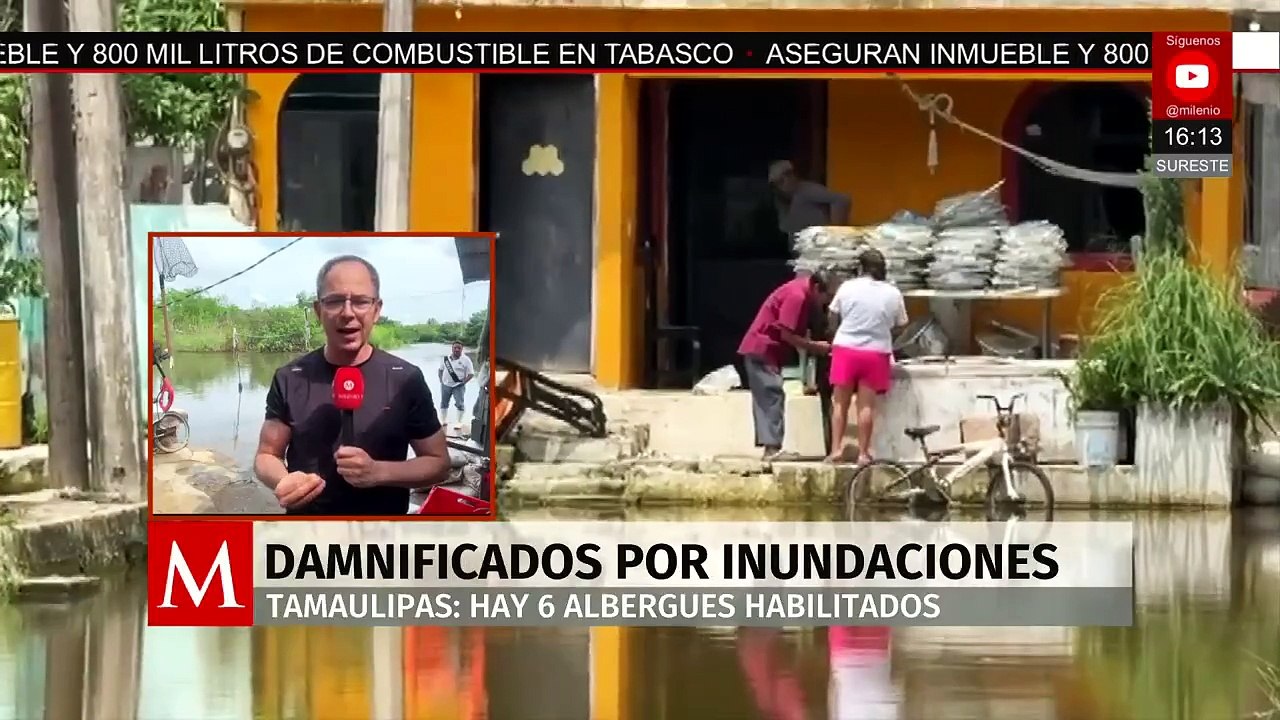 Por las afectaciones provocadas por las lluvias, seis albergues han sido habilitados en Tamaulipas