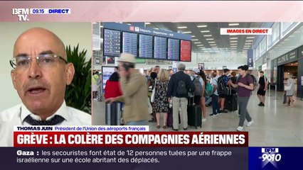 Grève des contrôleurs aériens: "C'est une situation détestable", affirme Thomas Juin (président de l'Union des aéroports français)