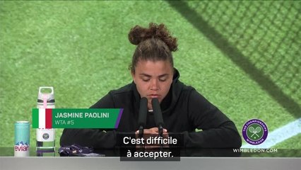 Wimbledon - Paolini : “C’est difficile à accepter cette défaite”