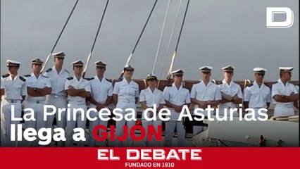 La Princesa de Asturias y sus compañeros del «Juan Sebastián de Elcano» llegan a Gijón