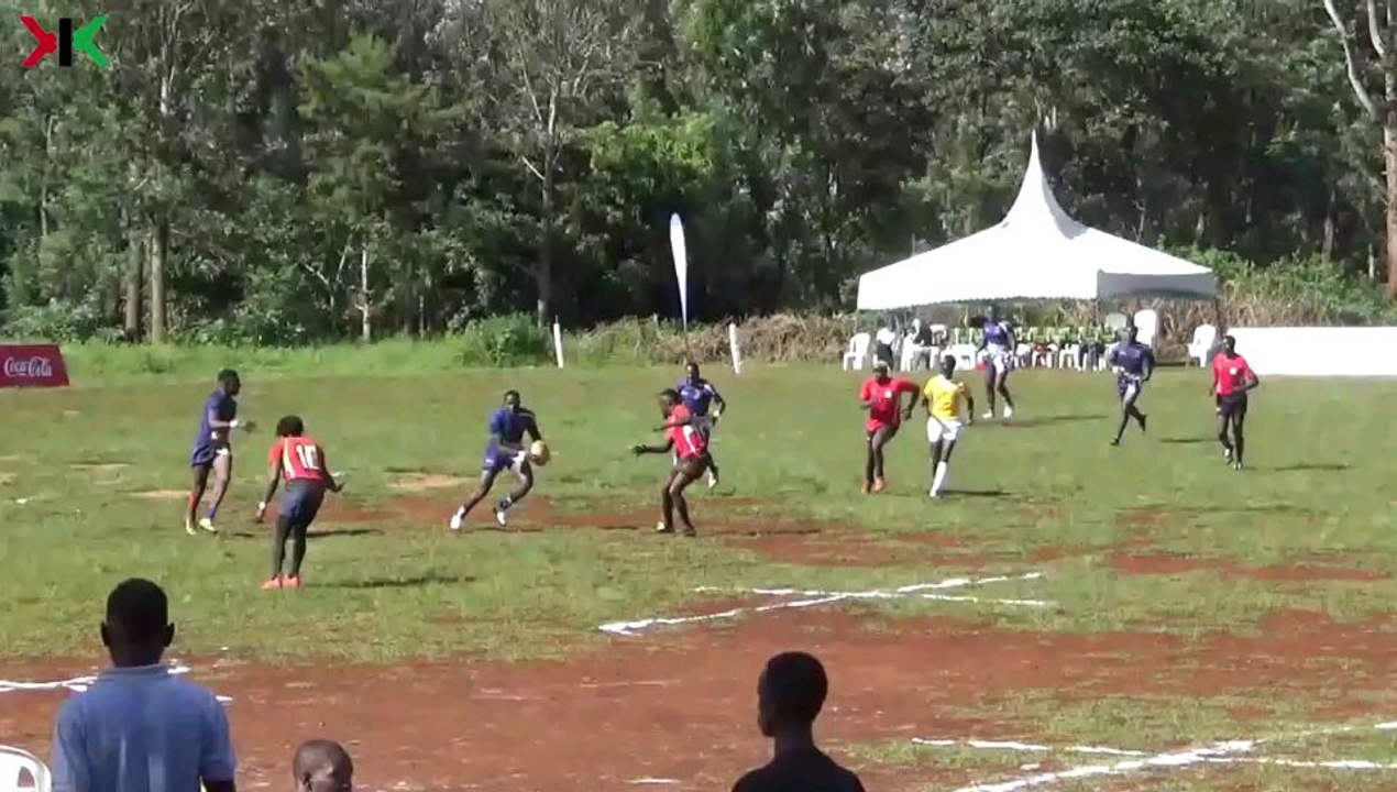 Nigel Amaitsa opening a Dummy Market during the 2023 Embu7s.