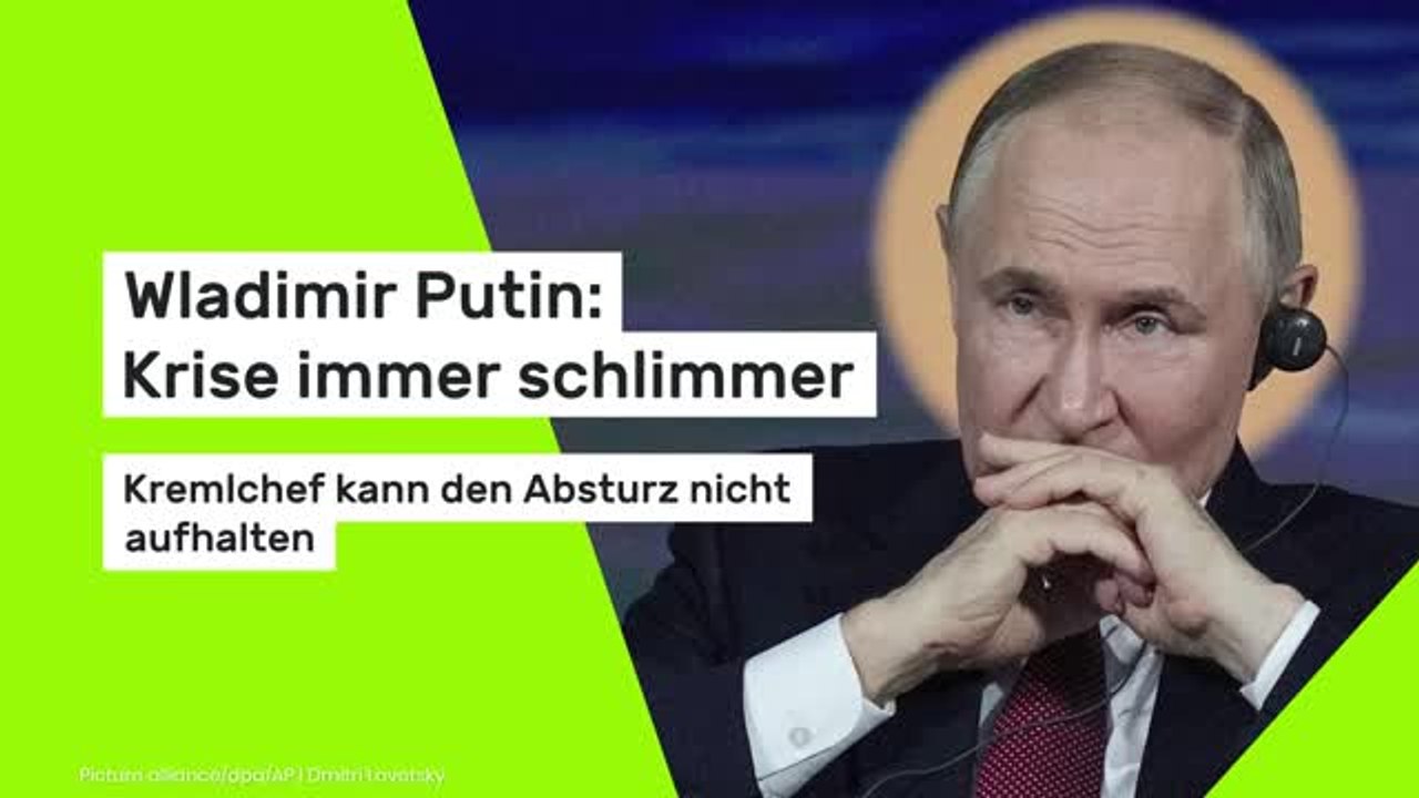 Wladimir Putin: Krise immer schlimmer: Kremlchef kann den Absturz nicht aufhalten