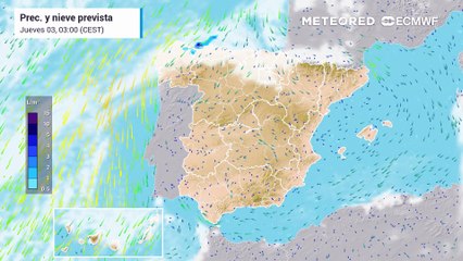 Fuertes tormentas en la mitad norte de la Península