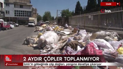İzmir'in göbeğinde çöp dağları, yangına davetiye çıkarıyor