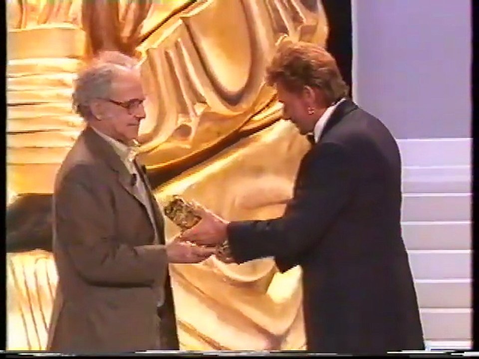 Johnny Hallyday remet un César à Jean-Luc Godard - Nuit des Césars 1998 (Canal+)