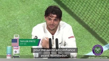 Wimbledon - Fritz se sent très à l'aise : “Lorsque je gagne Eastbourne, je me sens en confiance”