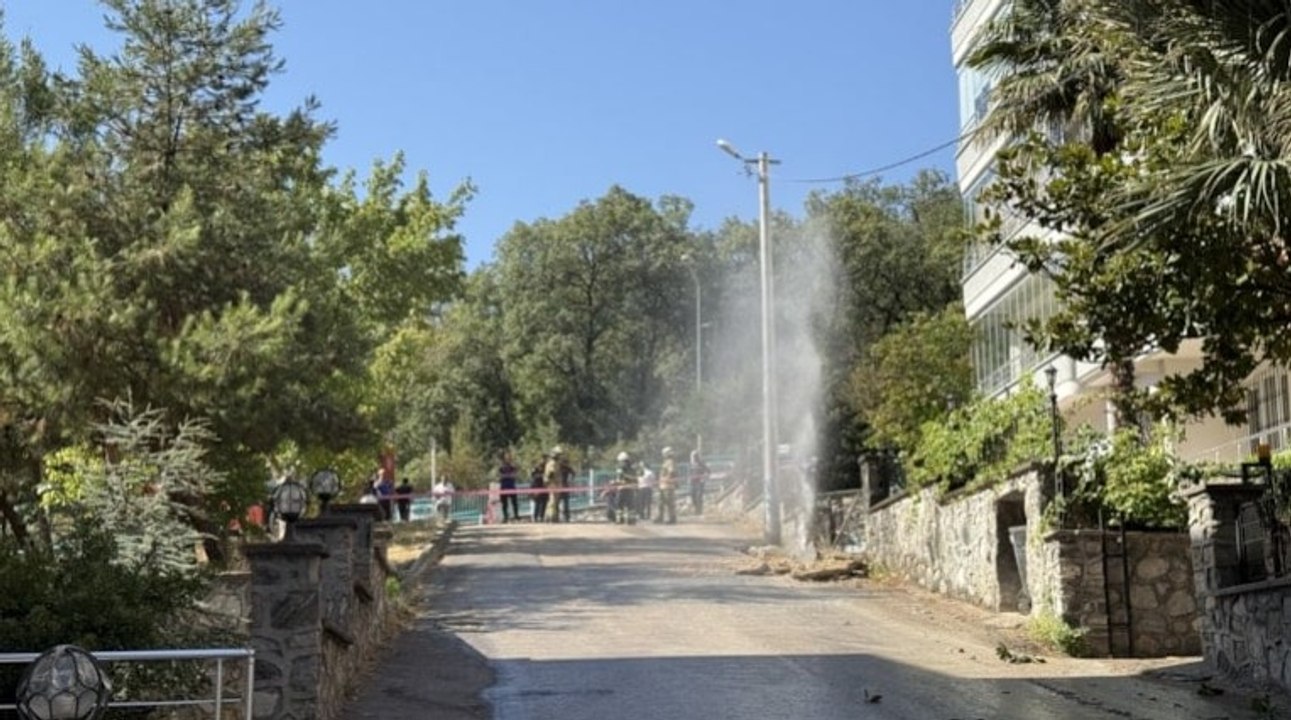 Kazı sırasında doğal gaz hattı borusunda patlama oldu