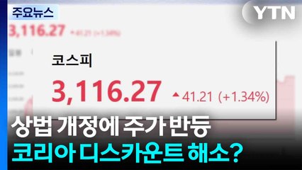 상법 개정에 주가 반등...코리아 디스카운트 해소? / YTN