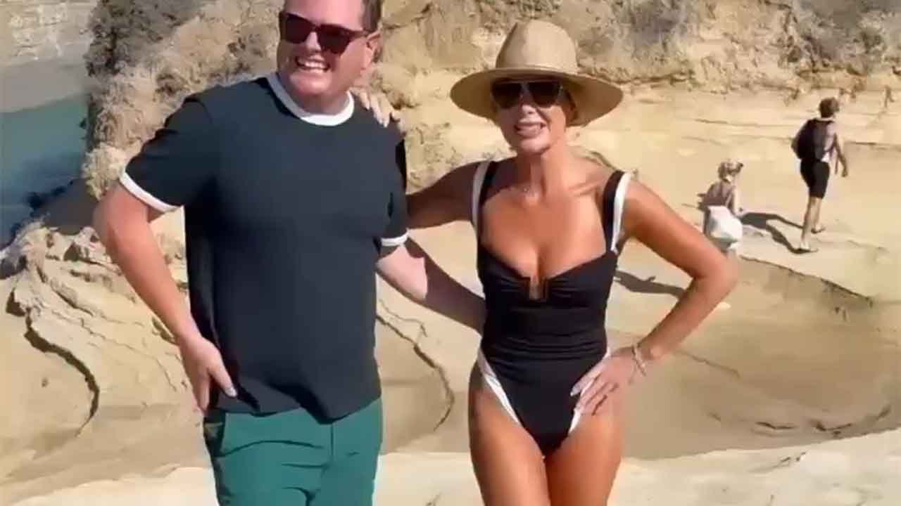 Video: Amanda Holden mostra la sua ottima forma durante una pausa dalle riprese della serie con Alan Carr
