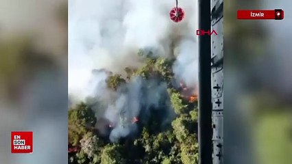 İzmir Ödemiş'teki orman yangını 2'nci gününde