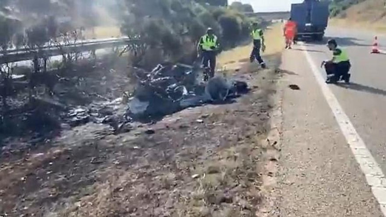 Incidente-Diogo Jota, l'auto è carbonizzata: il video girato sul luogo della tragedia