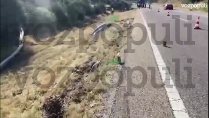 Así quedó el lugar del trágico accidente de Diogo Jota y su hermano