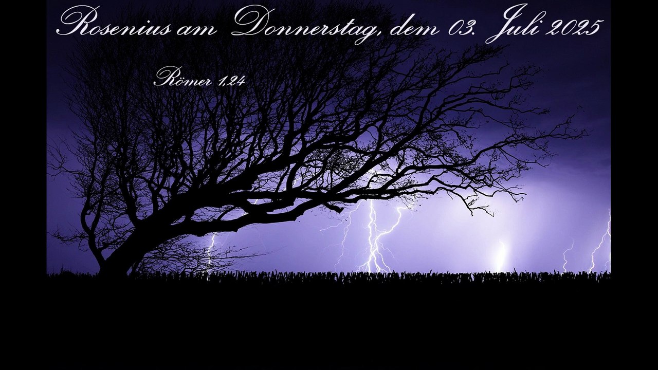 Rosenius am Donnerstag, dem 03. Juli 2025, zu Römer 1,24