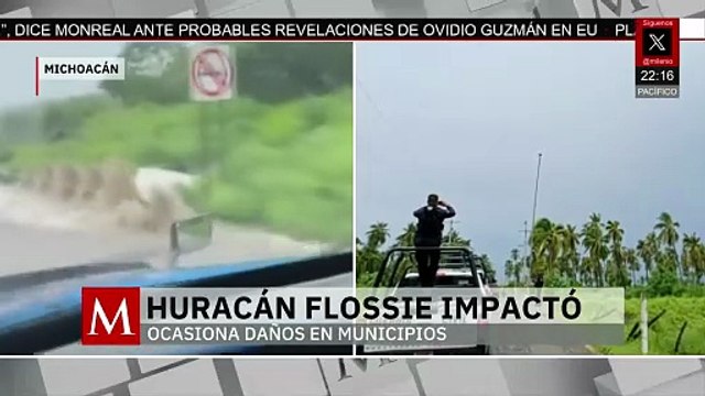 Huracán 'Flossie' azota Michoacán con daños y lluvias intensas
