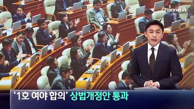 ‘1호 여야 합의’ 상법개정안 국회 통과