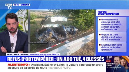 Adolescent tué dans un accident en Saône-et-Loire: la piste d'un refus d'obtempérer est privilégiée