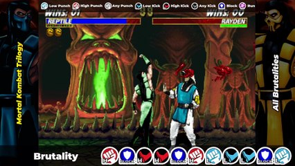 ALL BRUTALITIES TUTORIAL - Mortal Kombat Trilogy (MKT)