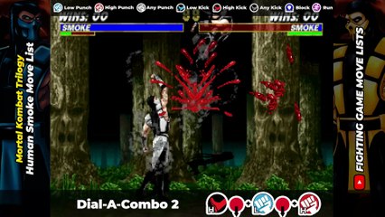HUMAN SMOKE MOVE LIST - Mortal Kombat Trilogy (MKT)