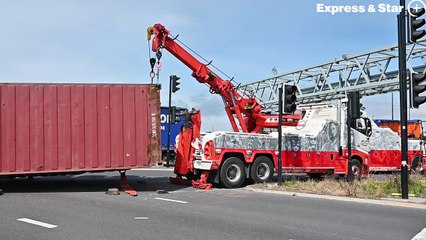 A lorry overturns on the Black Country Route, Walsall near to Junction 10 of the M6