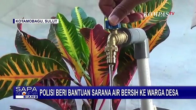 Polres Kotamobagu Beri Bantuan Sarana Air Bersih untuk Warga Desa Otam | SAPA SIANG