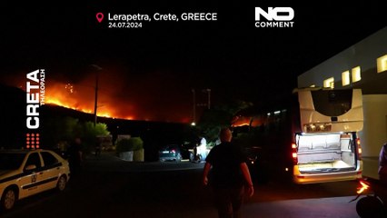 Bombeiros combatem incêndio de grandes dimensões na ilha grega de Creta