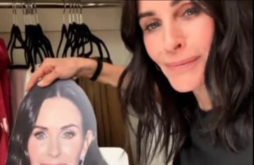 Courteney Cox has a cardboard cutout of herself in her closet