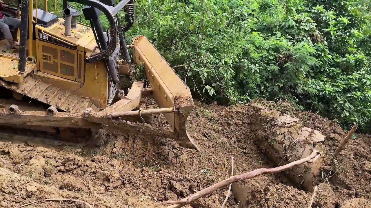 Bulldozer D6R XL Efficiency and Quality of Plantation Roads